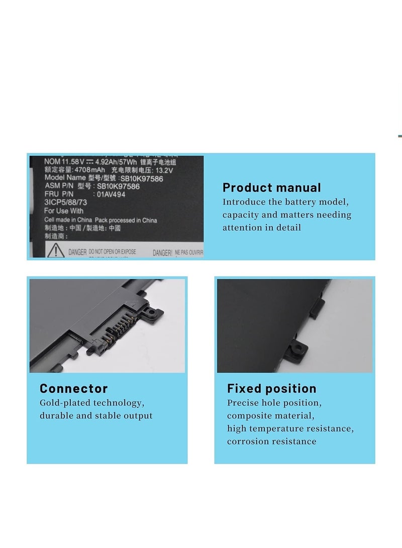 Terabyte 01AV431 01AV494 01AV429 01AV430 Laptop Battery Compatible for Lenovo ThinkPad X1 Carbon 5th Gen 2017 6th Gen 2018 Series SB10K97587 SB10K97586 SB10K97588 Battery - Image 4